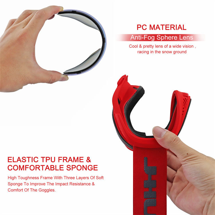 Ski Goggles Protection uv40 Snowboard Safety Glasses Polarized Lens Anti-fog Skiing Snow Sport Eyewear 