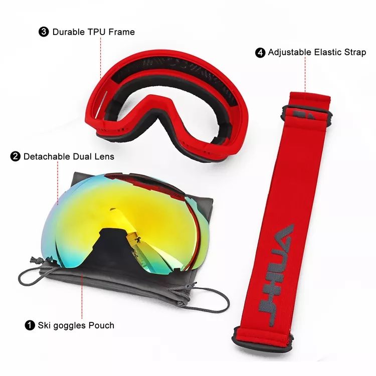 Ski Goggles Protection uv40 Snowboard Safety Glasses Polarized Lens Anti-fog Skiing Snow Sport Eyewear 
