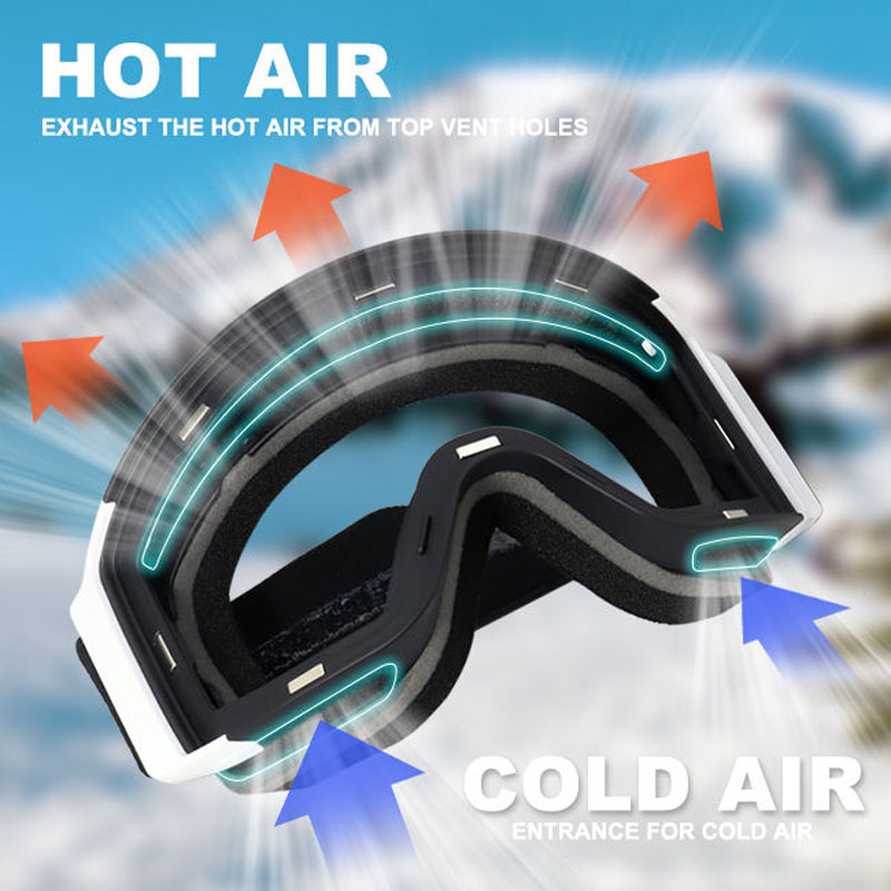 Custom Ski Goggles Anti-fog Polarized Lenses Skiing Safety Sunglasses OEM Snow Sports Eyewear