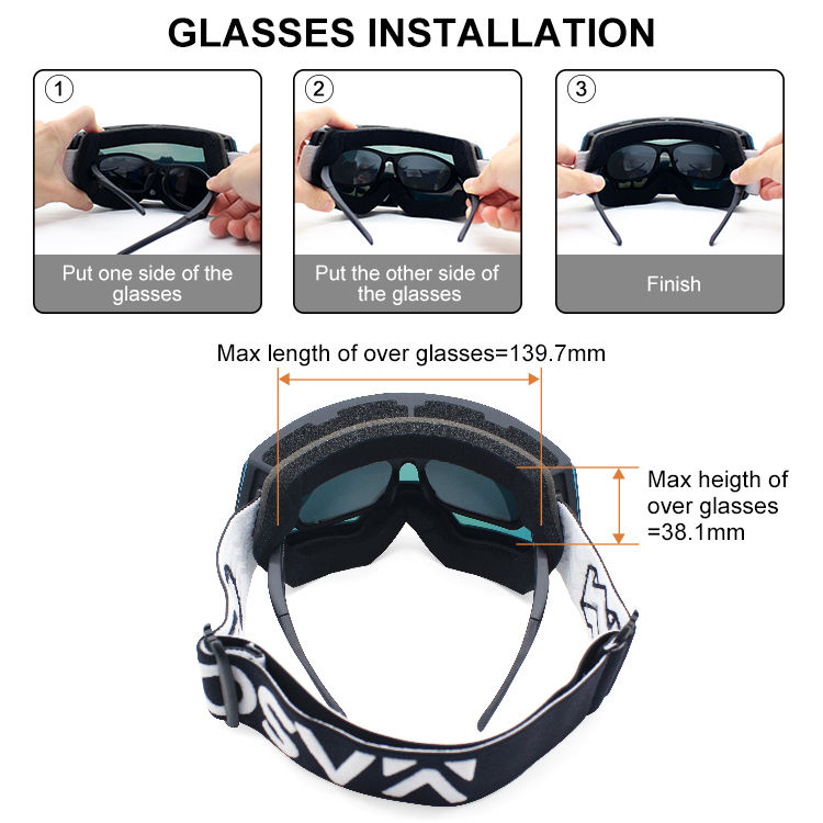 Ski Goggles Protection Snowboard Safety Glasses Polarized Lens Anti-fog Skiing Snow Sport Eyewear 