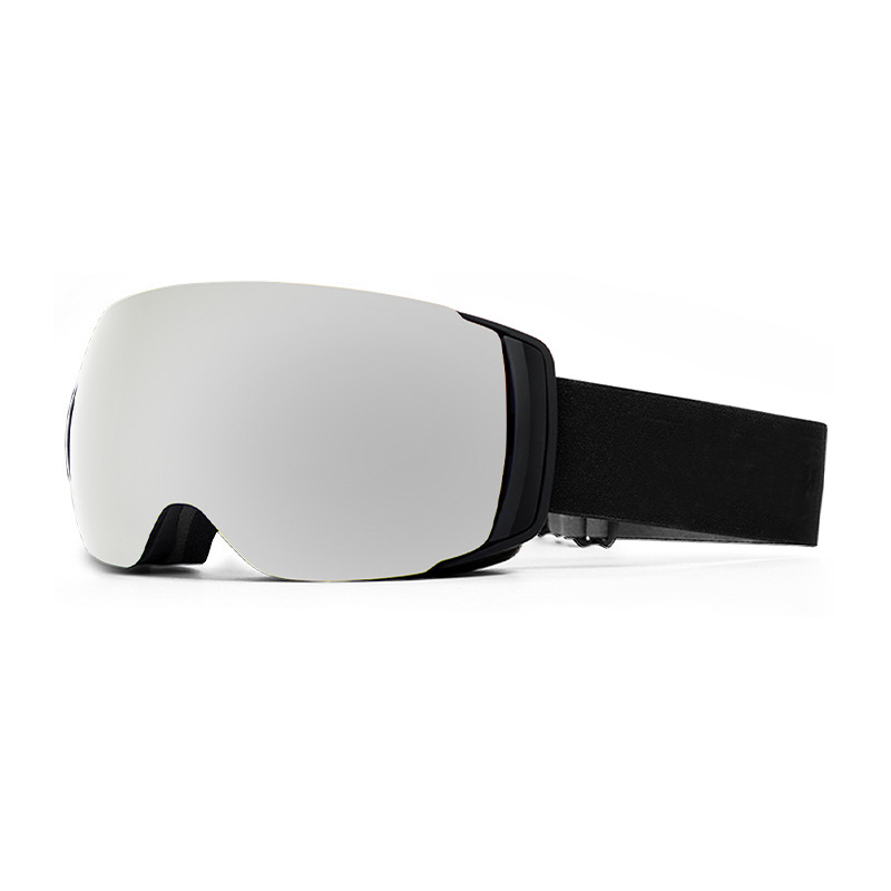 Ski Goggles Large Magnet-Side Snow Sport Eyewear Locking Spherical Magnetic Lens Snowboarding Snowplay Glasses