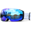 Ski Goggles Large Magnet-Side Snow Sport Eyewear Locking Spherical Magnetic Lens Snowboarding Snowplay Glasses
