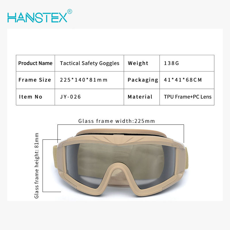 Tactical Anti-Fog CS Games Goggles Shooting Outdoor Sports Safety Eyewear Custom Logo