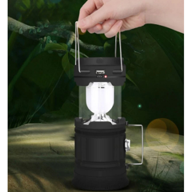 LED Light Lamp Portable USB Rechargeable Lantern Solar Lights for Outdoor Camping Hiking