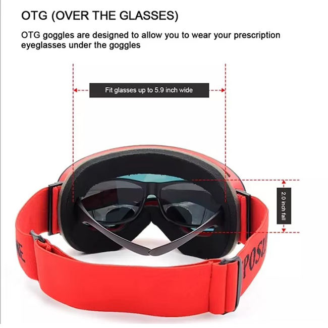 Ski Goggles Protection uv40 Snowboard Safety Glasses Polarized Lens Anti-fog Skiing Snow Sport Eyewear 