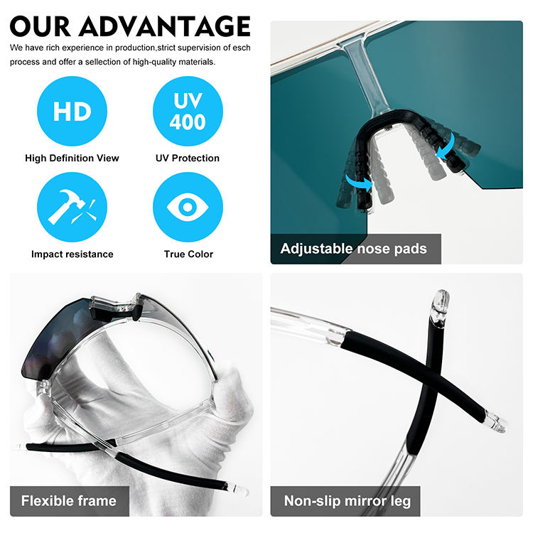 Sports Sunglasses CE UV400 Protection Cycling Running Glasses Polarized Mirror Lens PC Sport Goggles 