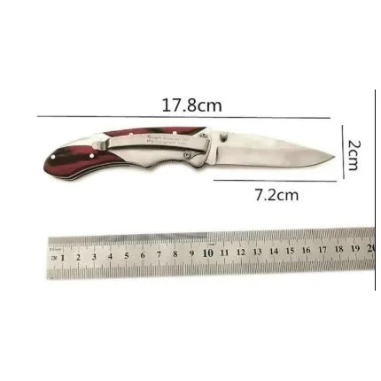 Stainless Blades Iron Wooden Handle Portable Outdoor Survival Knives Foldable Pocket Knife